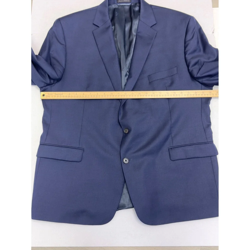 Lauren Ralph Lauren Mens Navy Blue Wool Blend Two‎ Button Blazer Jacket